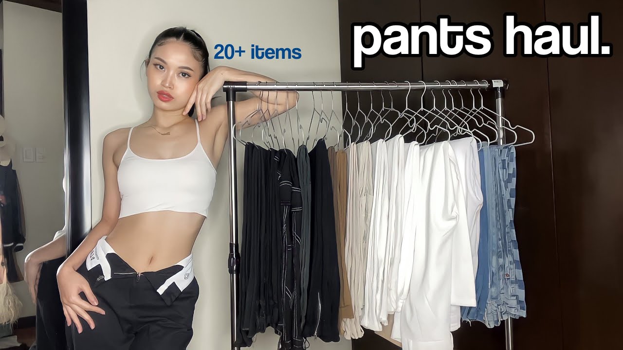 THE BEST SHOPEE PANTS HAUL (jeans, trousers, sweatpants) 20+ items