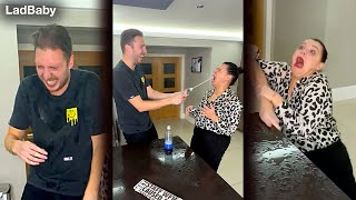 Couples Bottle Flip Splash Challenge 🤣🥤 by LadBaby 67,536 views 2 months ago 3 minutes, 2 seconds