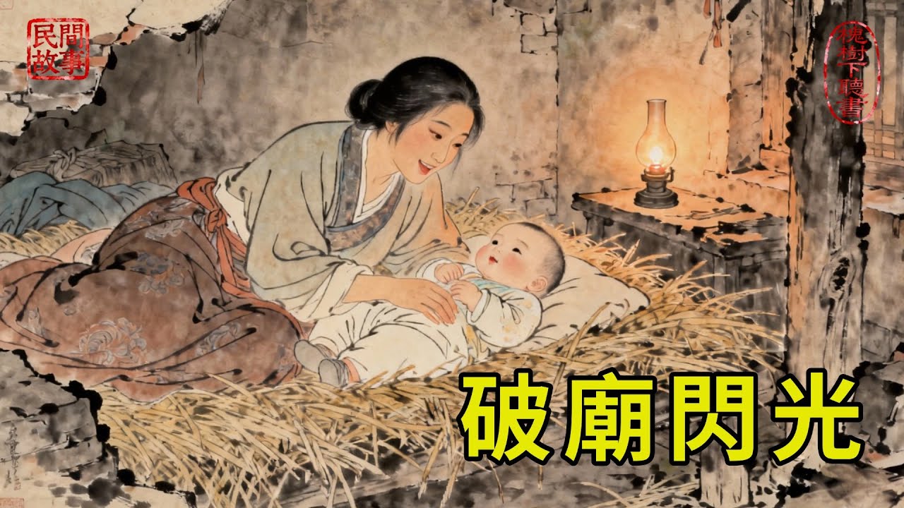 寡婦被婆婆趕出家門，路上撿到一個棄嬰，她帶著孩子住山腳下的破廟，沒想到深夜廟中突然冒出金光！#民間故事 #傳統文化 #原創虛構 #華語有聲書 #槐樹下聽書