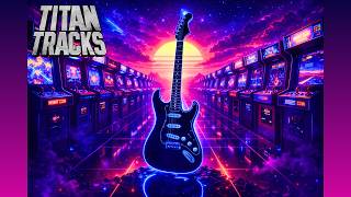 Arcade Heat Synthwave Hard Rock in A Minor (Am) Backing Track - 170 BPM