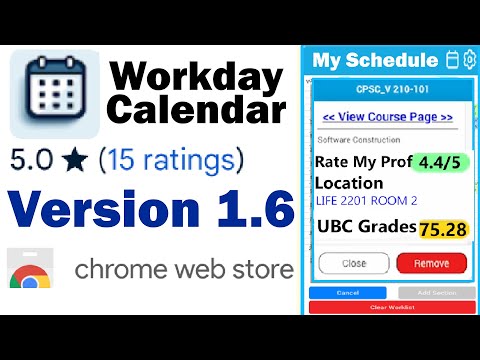 UBC Workday Side by Side Calendar video preview 2