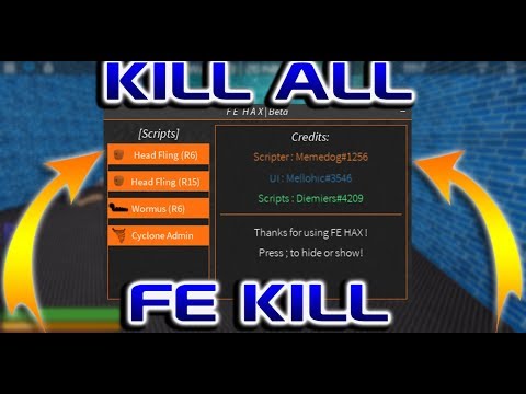 Fe Kill Roblox Hack Script Kill All Fe Admin Youtube - roblox fe kill script 2018