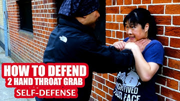 How to defend against 2 hand throat GRAB | Self defence