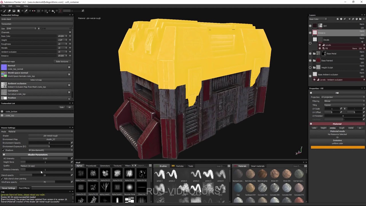 Substance Painter для новичков полный курс 16 эффекты эмиссии
