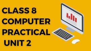 Class 8th Computer unit 2| practical|Excel activities