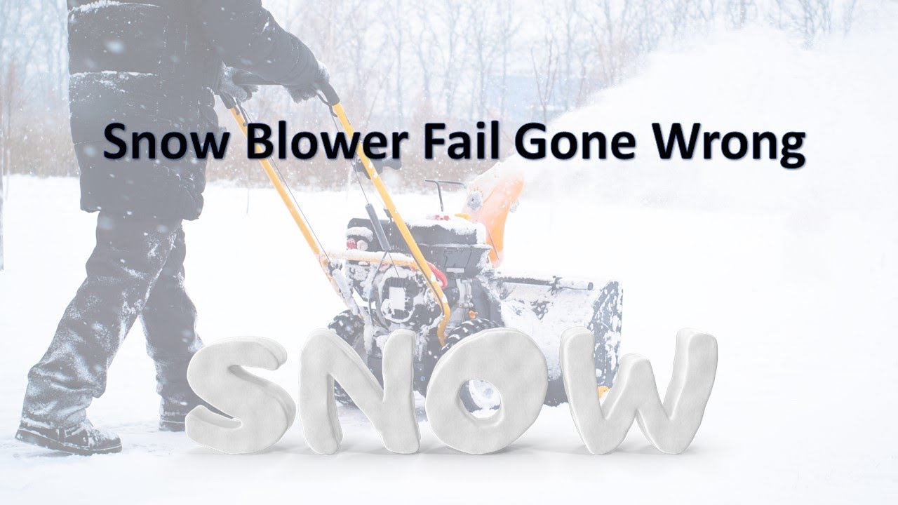 Snow Blower Fail gone wrong Dr. Zito Physician snow blower accident
