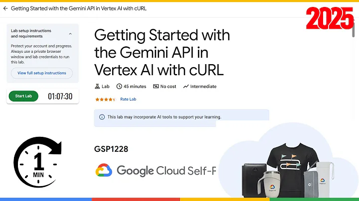 Getting Started with the Gemini API in Vertex AI with cURL | GSP1228