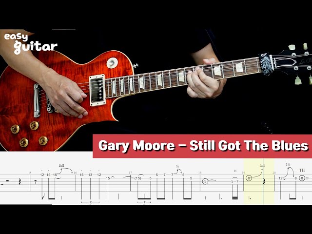 Gary Moore - Still Got The Blues Guitar Lesson With Tab (Slow Tempo) class=