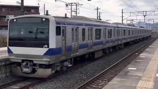 743M 常磐線 E531系3000番台K554編成 普通 勝田行 内原駅2番線 入線 1105-14