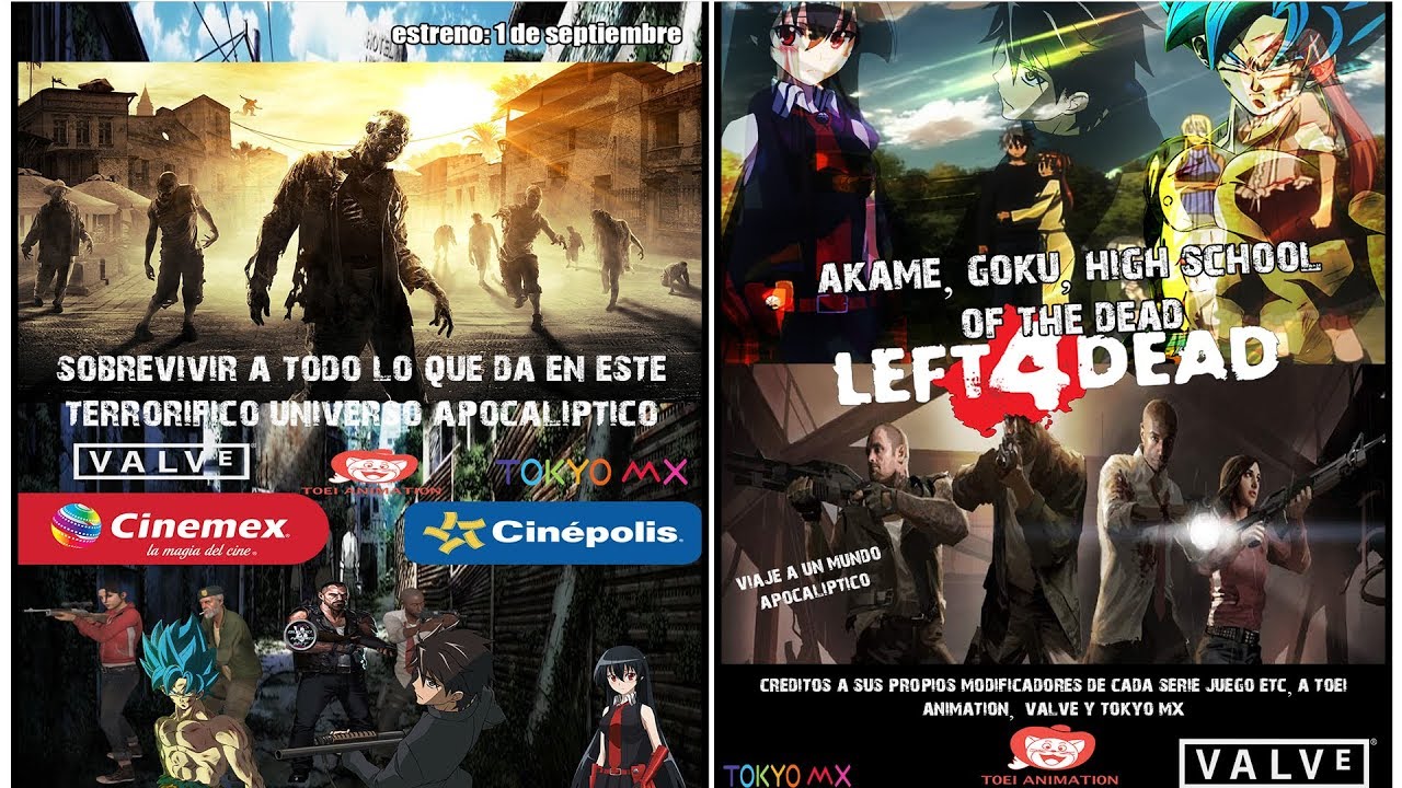 FicPelicula - Akame, Goku y High School Of The Dead En Left 4 Dead (Parte 1)
