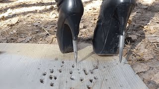 I CRUSH polypropylene with sharp METAL HEELS...  asmr