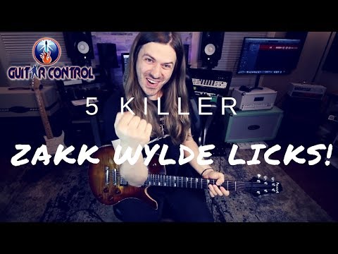 5 Killer Zakk Wylde Guitar Licks - Lead Guitar Lesson With Robert Baker