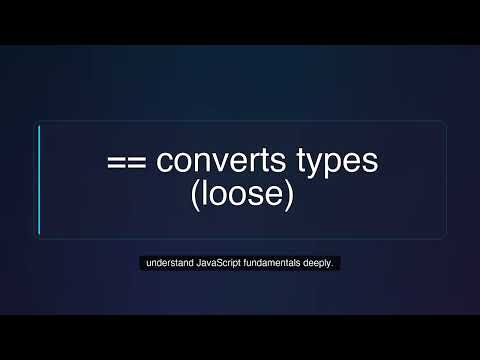 JavaScript Equality: == vs === Explained Once and For All