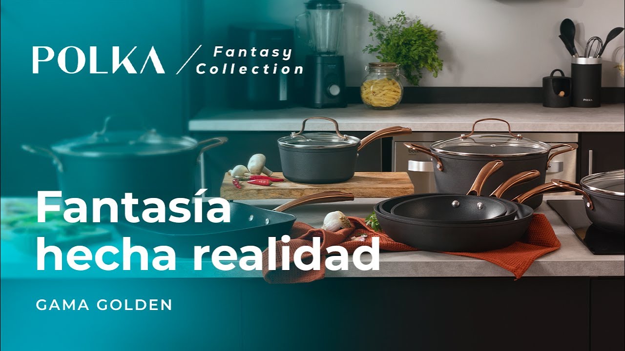 Gama de sartenes, grills, ollas y cazos Polka Fantasy Collection Golden