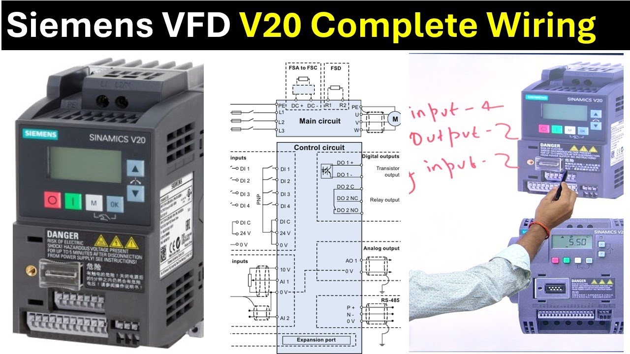 Siemens VFD Wiring Diagram | Siemen is VFD Wiring | Siemens VFD Wiring