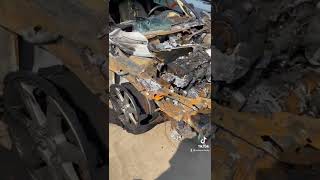 Guess this fire damaged car at Auto Parts City ………. The answer backwards: 06v ovloV 6102
