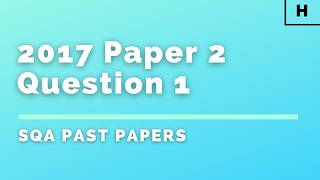 Higher Physics | SQA Past Papers | 2017 Paper 2 | Q1