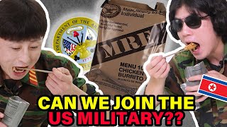 North Korean Soldiers try US MRE for the First Time (HIGHLY REQUESTED!)