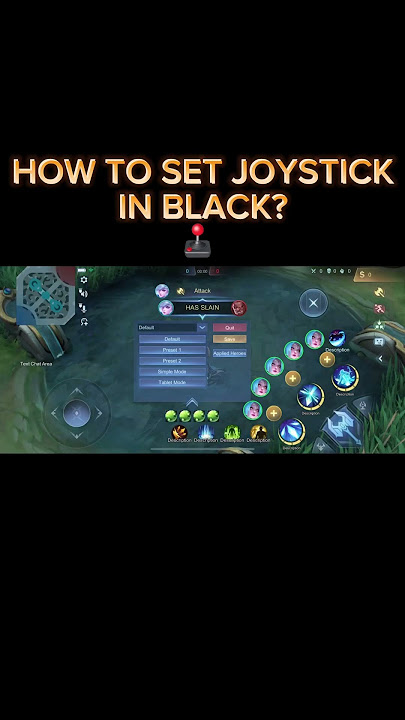 How to set black colour joystick in mobile legends