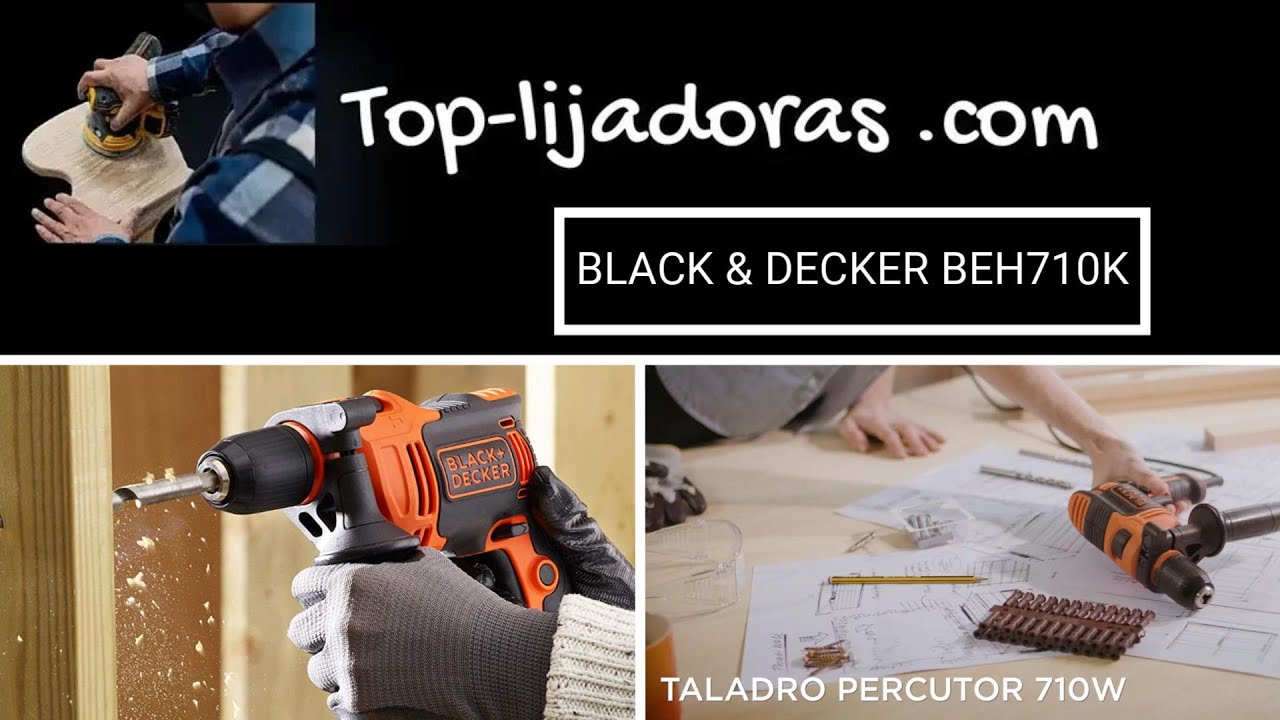 🥇 Taladro percutor | BLACK+DECKER BEH710K - YouTube