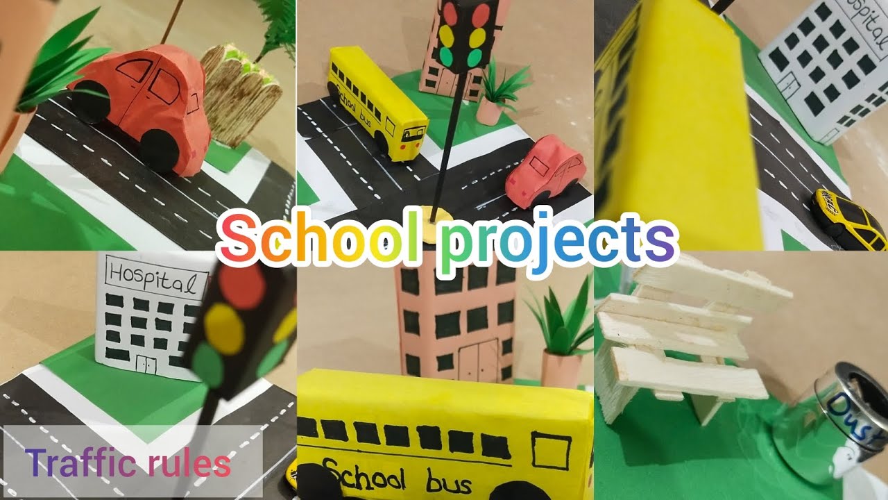 Project on traffic rules 🚦| school projects easy tutorial | ideas for ...