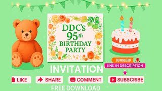 Birthday Invitation video | Free download | after effects template | DDC 95 |