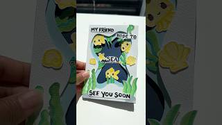 🥺🪼diy GIFT idea #diy #diycard #giftidea #cardcreations #goodbye #jellyfish #cardtutorial #handmade
