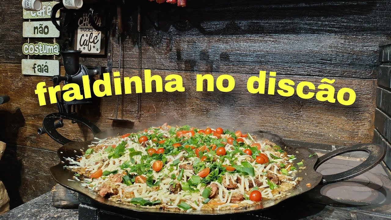 Fraldinha com Arroz e Linguiça no discão de arado..