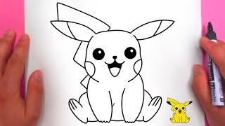 Desenez si Colorez pe PIKACHU din POKEMON - Desene Animate ⚡ HOWTO DRAW CUTE PIKACHU from POKEMON