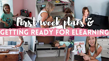 GETTING READY FOR A WEEK OF E-LEARNING WITH 3 KIDS // Sharing my first week lesson plans for Pre-K