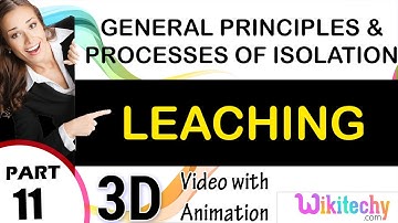 leaching general principles and processes of isolation of elements class 12 chemistry subject cbse