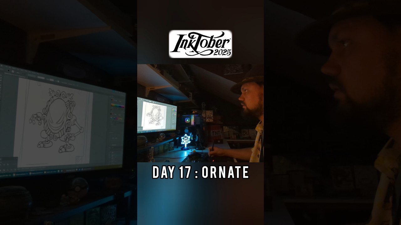 INKTOBER 2025! DAY 17 : Ornate 🪞😈