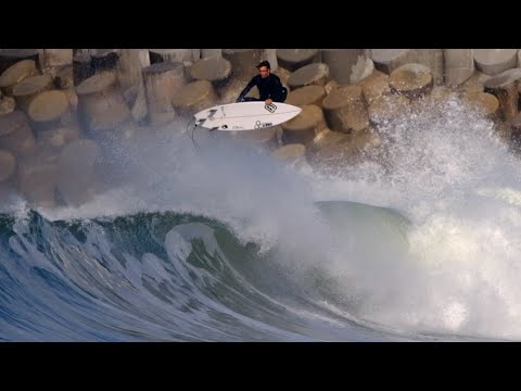 Aton and Dimitri surf a secret spot