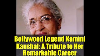 Bollywood Legend K Kaushal A Tribute To Her Remarkable Career