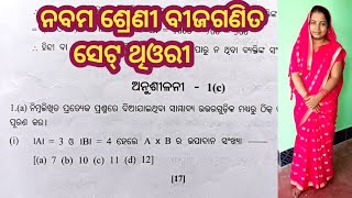 Exercise 1c, class 9 math, odia medium Wealth