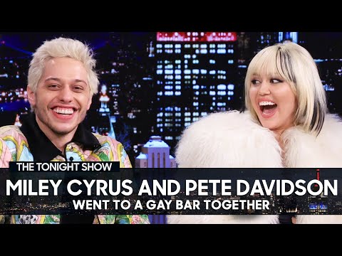 Miley Cyrus Took Pete Davidson to a Gay Bar and He Loved It | The Tonight Show