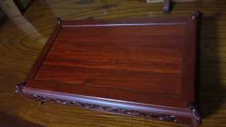 総花梨の花台を撮影（大塚家具）OTSUKA