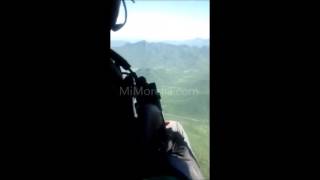 Graban momento antes de ser atacados en el helicóptero en La Huacana