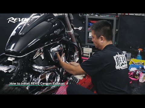 Suzuki M109R How to install REVO Cannon exhaust