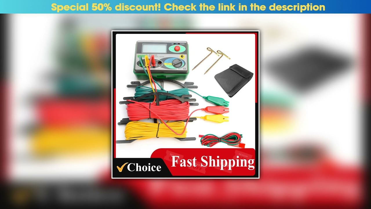 Discount DY4100 Digital Earth Ground Resistance Meter Megohmmeter 0-2000 Ohm Instruments Inspection