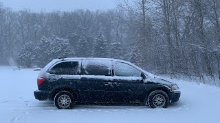 How to Survive a Winter Blizzard in a Minivan Campervan