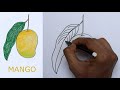 How to draw a Mango for beginners / Oil pastel step by step