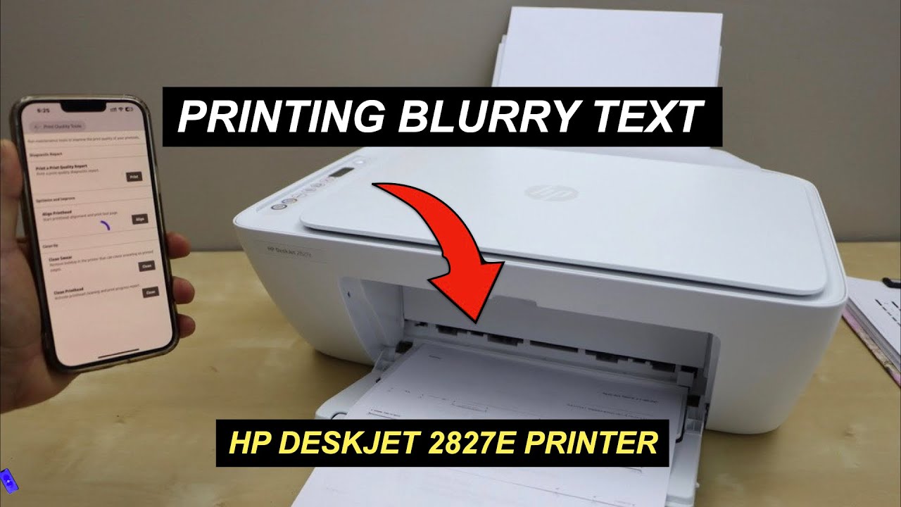 Принтер HP DeskJet 2827e печатает нечеткий текст!!
