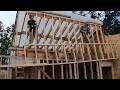 Building small walls to hold our ceilings up. DIY SIPs house Build #55