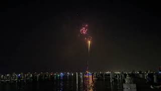 FIREWORKS OVER THE BAY AFTER THE NIGHT IN VENICE BOAT PARADE IN OCNJ  7/26/2025