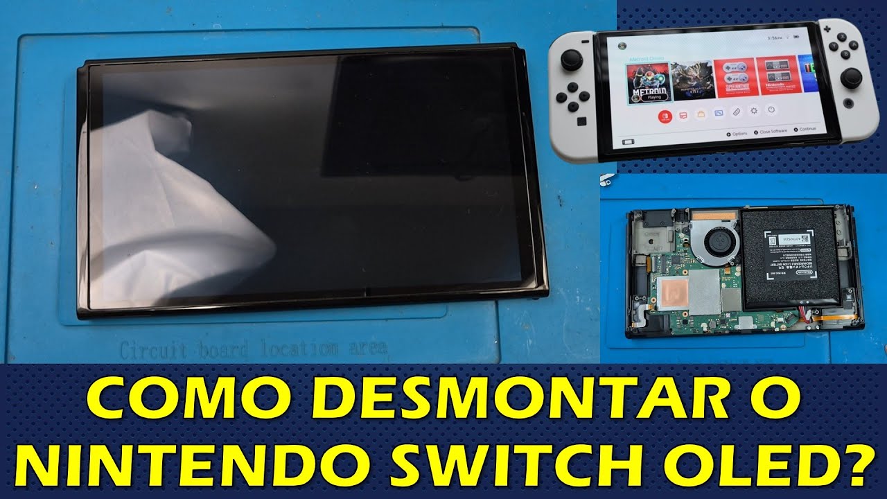 COMO DESMONTAR NINTENDO SWITCH OLED - E MONTAR DE VOLTA! TUTORIAL + TROCA DA PASTA TÉRMICA - YouTube