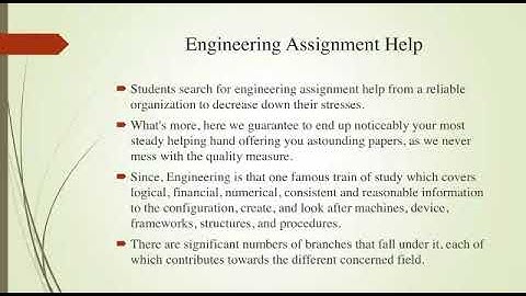 Engineering Assignments Help