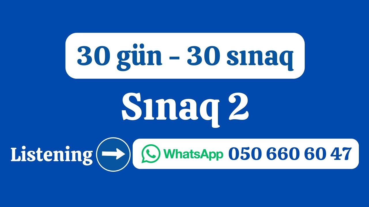 30 gün - 30 sınaq - Sınaq 2