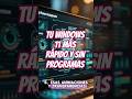 🚀 Windows 11 MÁS RÁPIDO | SIN PROGRAMAS #windows #techaula
