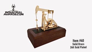24K Gold plated oil well working pump jack pumping unit oilfield gift